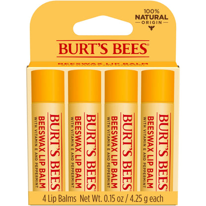 Burt's Bees 100% Natural Moisturizing Lip Balm (Original Beeswax)
